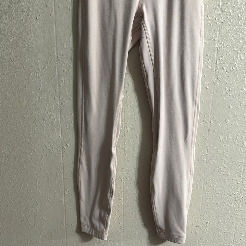 Women's Cream High-Waisted Leggings - Picture 3 of 7